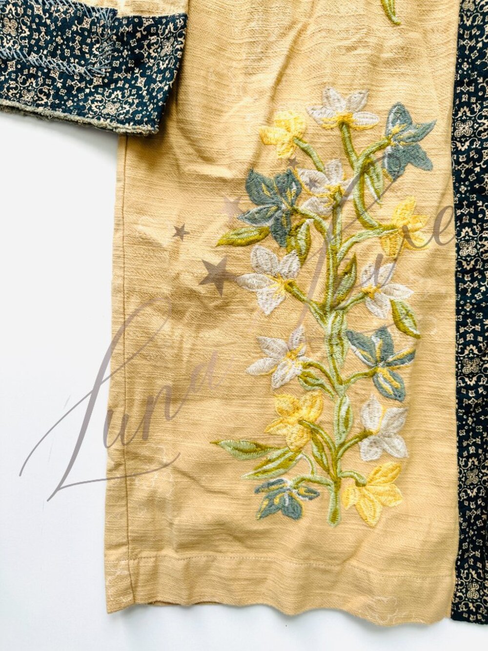 FREE PEOPLE Henlow Embroidered Duster In Yellow Combo (size XS/S) NWT - Picture 6 of 10